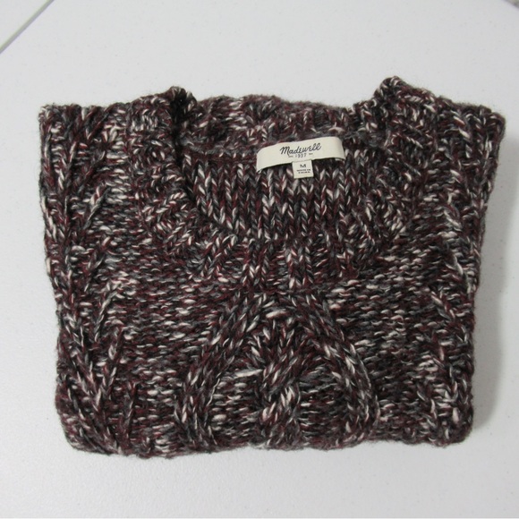 Madewell Marled Side Slit Knit Sweater Size Medium - Picture 14 of 14